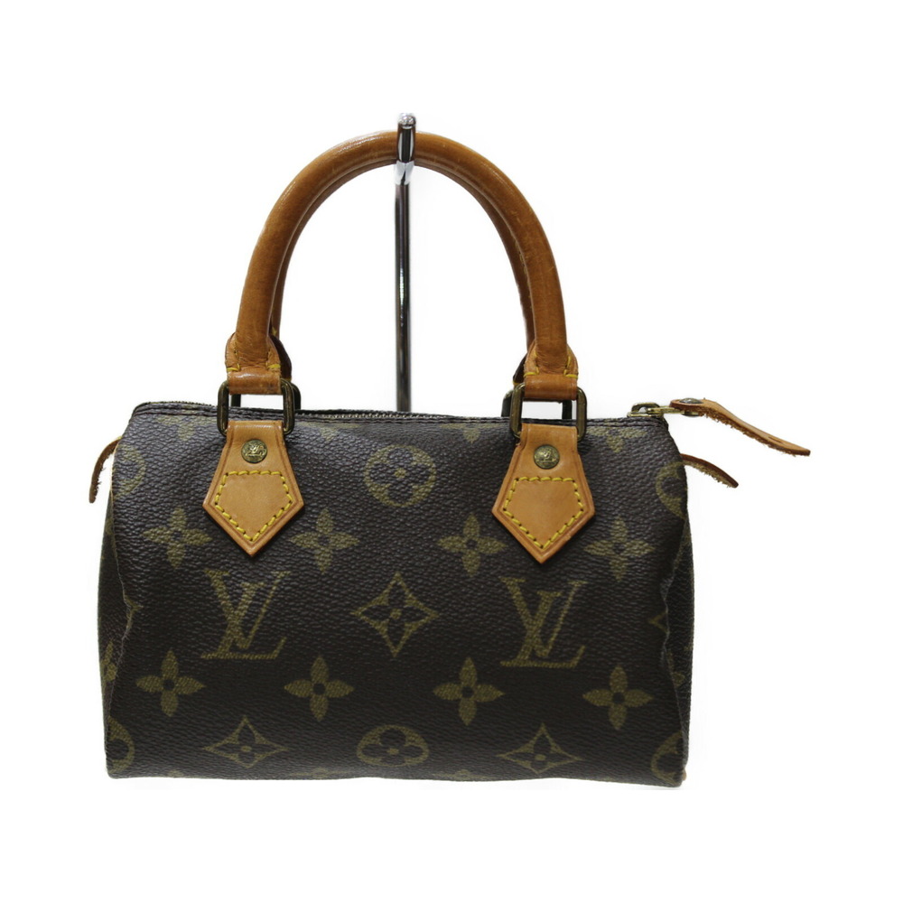 Louis Vuitton Speedy Monogram Leather Brown Handbag Shoulder Bag Strap